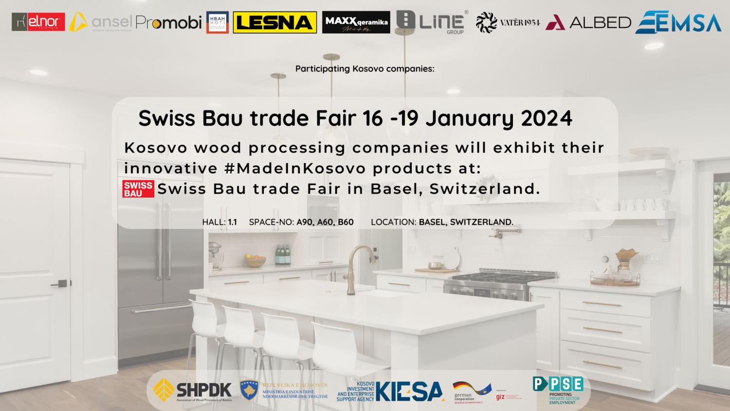 Wood processing companies from Kosovo participate in the International Construction Fair "SWISS BAU 2024", Basel in Switzerland